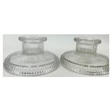 Vintage Crystal and Ceramic Candle Holders - 6 Pairs