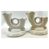 Vintage Crystal and Ceramic Candle Holders - 6 Pairs