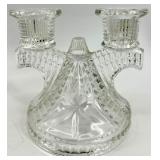 12 Assorted Vintage Crystal Glass Candlesticks including Purple Viking Glass