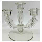 12 Assorted Vintage Crystal Glass Candlesticks including Purple Viking Glass