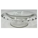 Vintage Fostoria Clear Glass Pedestal Compote, Salt & Pepper Shakers, 6 Swirl Bowls, Divided Dish and Creamer