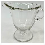 Vintage Fostoria Clear Glass Pedestal Compote, Salt & Pepper Shakers, 6 Swirl Bowls, Divided Dish and Creamer