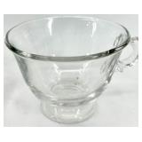 Vintage Hazel Atlas Orchard Crystal Party Snack Trays & Cups - 4 Trays, 6 Cups