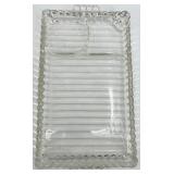 Vintage Hazel Atlas Orchard Crystal Party Snack Trays & Cups - 4 Trays, 6 Cups