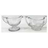 Vintage Fostoria Clear Glassware Set - Assorted Plates, Bowls, Creamer, Sugar & Champagne Flute