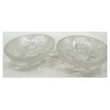 Vintage Crystal Glass Candle Holders - 7 Pairs of Clear, Assorted Styles