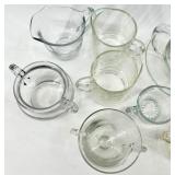 Vintage Clear Glassware Set - Teacups & Saucers, Mugs & Serving Dishes