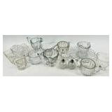 Assorted Vintage Glassware - Creamers, Salt & Pepper Shakers, Dishes