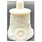 Vintage Milk Glass including Daisy Pattern - Lidded Box, Candlestick, Compotes & Dishes