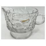 20 piece Vintage Crystal Clear Glassware Assortment - Sugar Bowls, Creamer & More