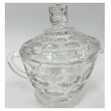 20 piece Vintage Crystal Clear Glassware Assortment - Sugar Bowls, Creamer & More