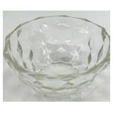 Vintage Fostoria Glass Diamond Cut Crystal Bowls