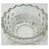 Vintage Fostoria Glass Crystal Diamond-Cut Decanter & Bowls Set