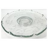 Vintage Assorted Glass including Fostoria Lacy Leaf Glass Centerpiece Bowl - 4-Piece Set