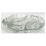 Vintage Assorted Glass including Fostoria Lacy Leaf Glass Centerpiece Bowl - 4-Piece Set