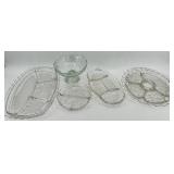 Vintage Indiana Glass Vintage Clear Glass Serving Set - 5 Pieces