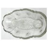 Vintage Crystal Cut Glass Dishware Set - Starburst Pattern & Assorted Pieces