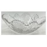 Vintage Indiana Crystal Bowl - Hand-Cut Clear Glass Centerpiece