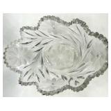 Vintage Indiana Crystal Bowl - Hand-Cut Clear Glass Centerpiece