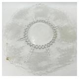 Assorted Vintage Fostoria Glass - Clear Etched Grapevine Pattern Assorted Plates, Saucers & Teacup Set