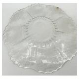 Assorted Vintage Fostoria Glass - Clear Etched Grapevine Pattern Assorted Plates, Saucers & Teacup Set