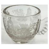 Assorted Vintage Fostoria Glass - Clear Etched Grapevine Pattern Assorted Plates, Saucers & Teacup Set