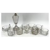 Assorted Vintage Glassware including Sugar Bowls, Creamers and Oil Lamp Base