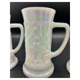 Vintage Federal Glass Iridescent Goblets - QTY 5