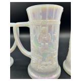 Vintage Federal Glass Iridescent Goblets - QTY 5