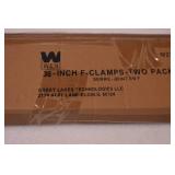 WEN 10236F2 Quick-Adjust 36-Inch Steel Bar Clamps with 2.5-Inch Throat and Micro-Adjustment Handle, Two Pack