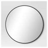 28" Round Metal Mirror Black - Room Essentials™