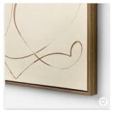 30"x30" Line Abstract Framed Canvas Wall Art - Threshold designed with Studio