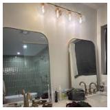 24" x 36" Infinity Mantle Wall Mirror Black - Threshold™: Rust-Resistant, Rounded Top, Wall Mount