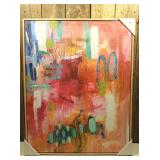 24" x 30" Colorful Collage by Amira Rahim Framed Wall Canvas - Threshold