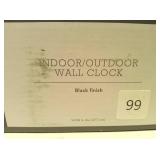 15" Outdoor Wall Clock Charcoal Gray - Threshold