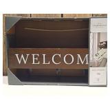 15" x 10" Wood Welcome Mail Station - Threshold