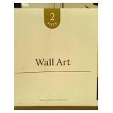 16"x20" Patterned Lines Abstract Framed Arts Black - Threshold 2pc