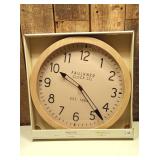 16" Wall Clock Wood - Threshold