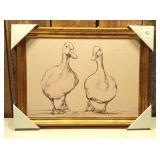 16"x 12" Bird Sketch Canvas Board Framed Art Black - Threshold