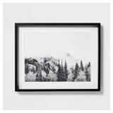 30"x24" Foggy Mountains Framed Wall Art - Threshold