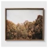 36" x 30" Golden Forest Framed Wall Art: Modern Decor, MDF & Glass - Threshold