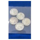 5 1/10 ozt Silver Buffalo rounds by HM