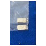 2 1 Gram silver Dragon Bars