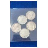 5 1/10 ozt Silver Buffalo rounds by HM