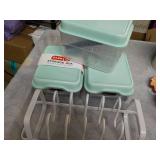 3 Plastic Storage Boxes and Tray...