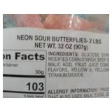 2 Bags 2 lbs. each Neon Sour Butter...