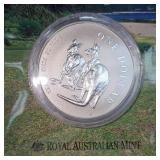 1999 $1 Silver Kangaroo Reverse Frosted UNC from Royal Mint