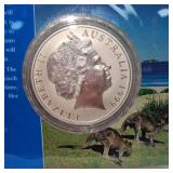 1999 $1 Silver Kangaroo Reverse Frosted UNC from Royal Mint