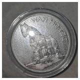2oz "The Awakening Eye" Silver Round with Ser#, "War Horse"