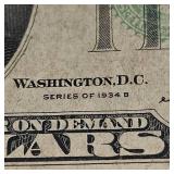 1934 B $10 Federal Reserve Note XF